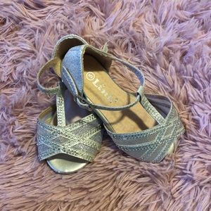 Toddler peep toe party heel